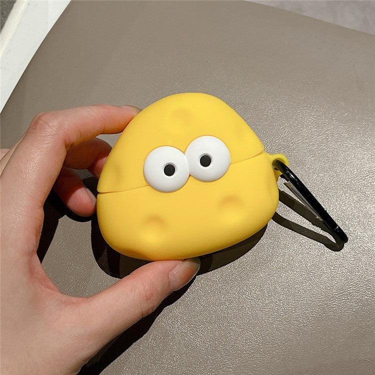 For AirPods Pro / Airpods Pro 2 Cartoon Cheese Silicone Cover Bluetooth Earphones Protective Case