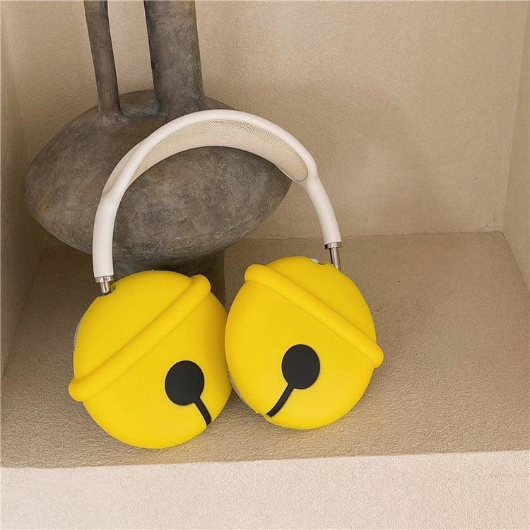 For AirPods Max 2024 (USB-C) / Max 1 Pair Cartoon Design Silicone Earmuff Shell Headphone Protective Cover - Bell