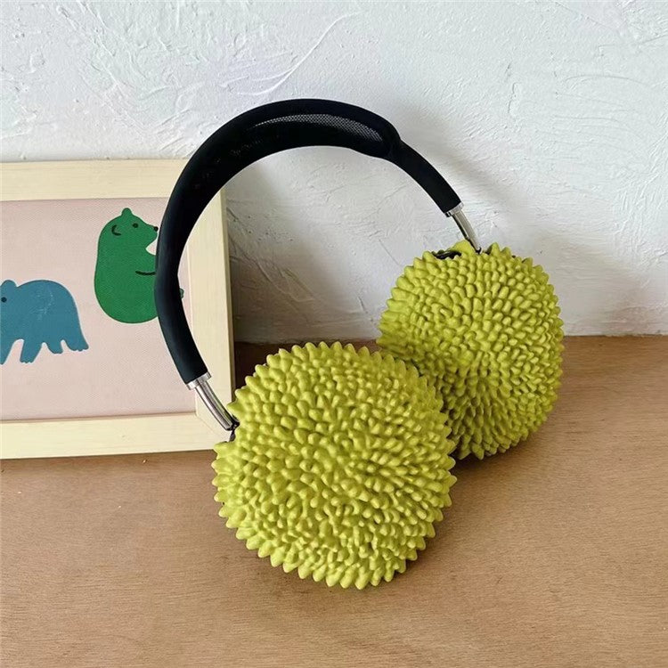 For AirPods Max 2024 (USB-C) / Max 1 Pair Cartoon Design Silicone Earmuff Shell Headphone Protective Cover - Durian