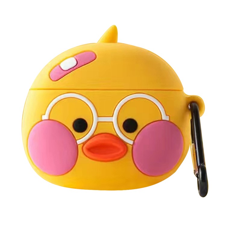 For Apple AirPods with Wireless Charging Case (2019) / AirPods with Charging Case (2019) / (2016) Cute Cartoon Silicone Cover - Hyaluronic Acid Duck