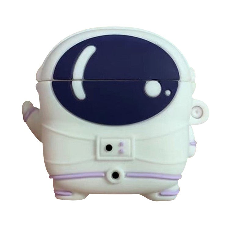 For Apple AirPods with Wireless Charging Case (2019) / AirPods with Charging Case (2019) / (2016) Cartoon Soft Silicone Cover - Spaceman