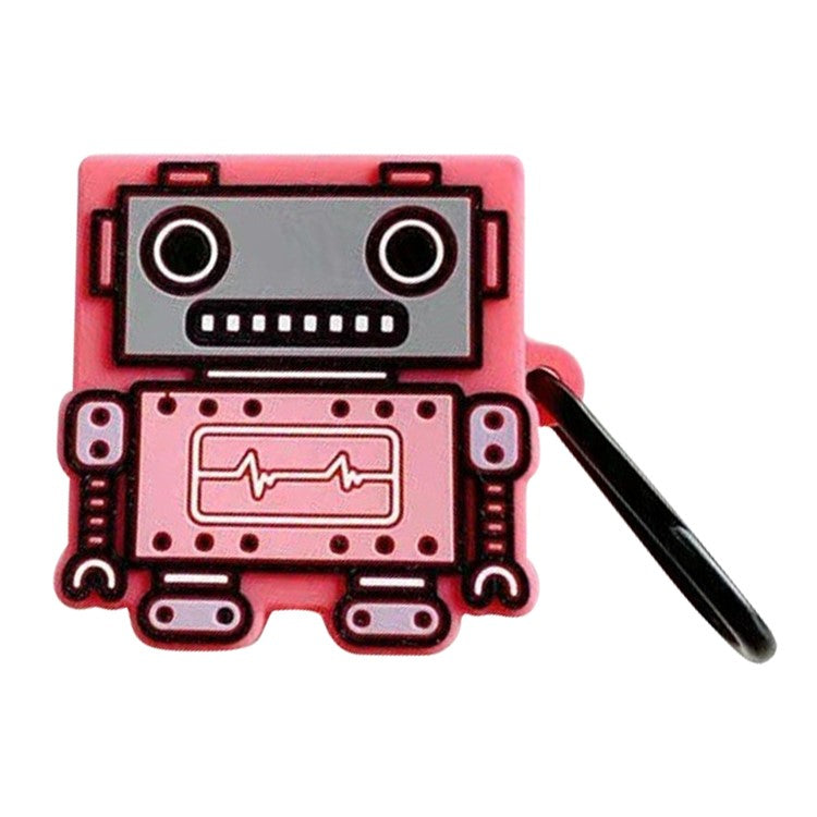 For Samsung Galaxy Buds2 Silicone Case Cartoon Bluetooth Earphone Dust-Proof Cover - Pink Robot