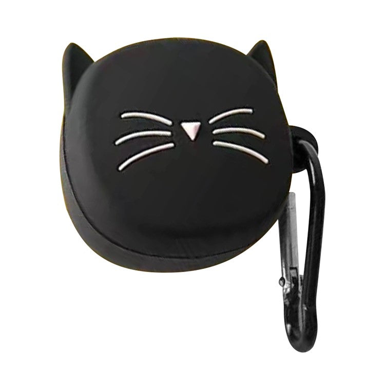 For Samsung Galaxy Buds2 Pro Bluetooth Earphone Silicone Case Cute Cartoon Anti-Drop Cover - Black Cat