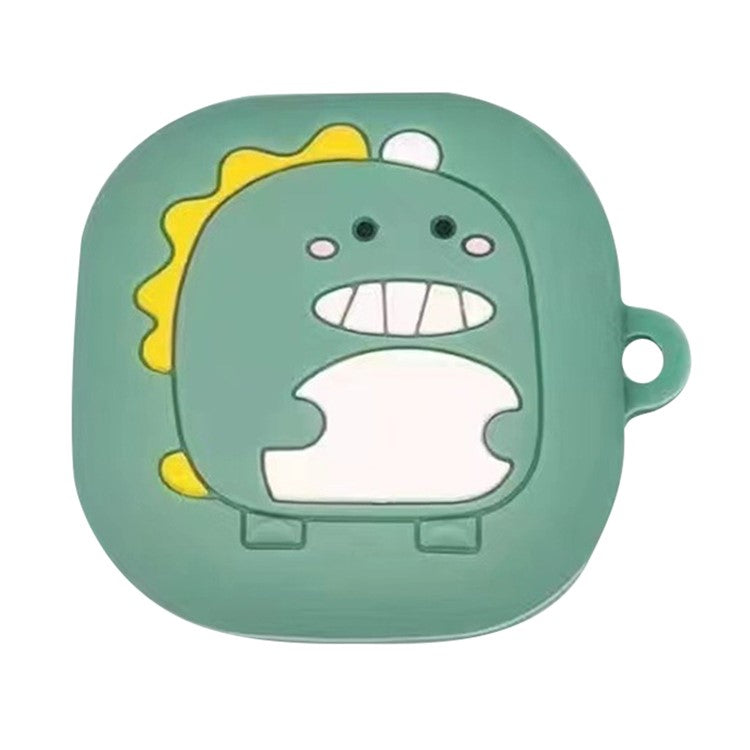 For Samsung Galaxy Buds2 Pro Bluetooth Earphone Silicone Case Cute Cartoon Anti-Drop Cover - Green Dinosaur