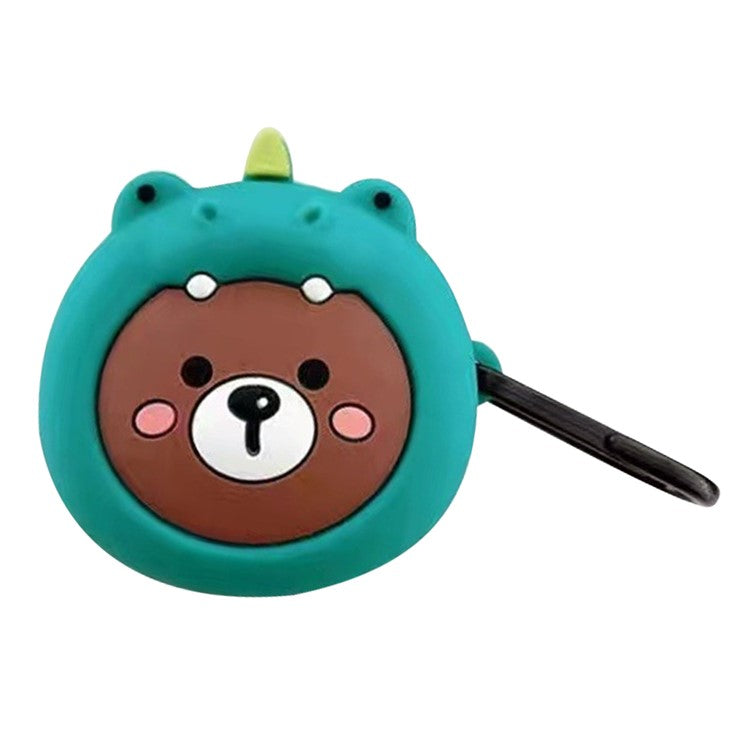 For Samsung Galaxy Buds2 Pro Bluetooth Earphone Silicone Case Cute Cartoon Anti-Drop Cover - Brown Bear