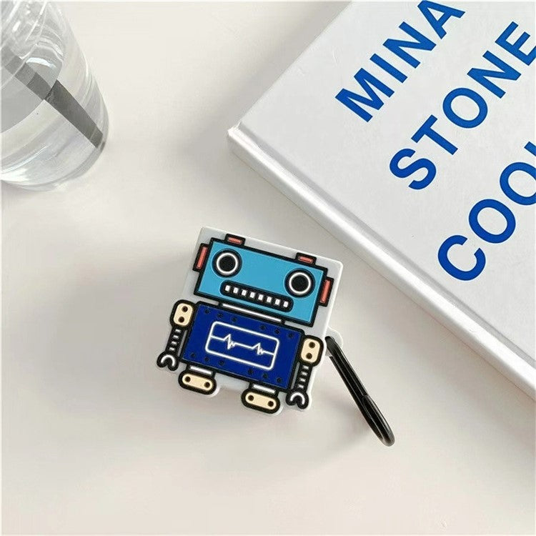 For Samsung Galaxy Buds2 Pro Bluetooth Earphone Silicone Case Cute Cartoon Anti-Drop Cover - Blue Robot