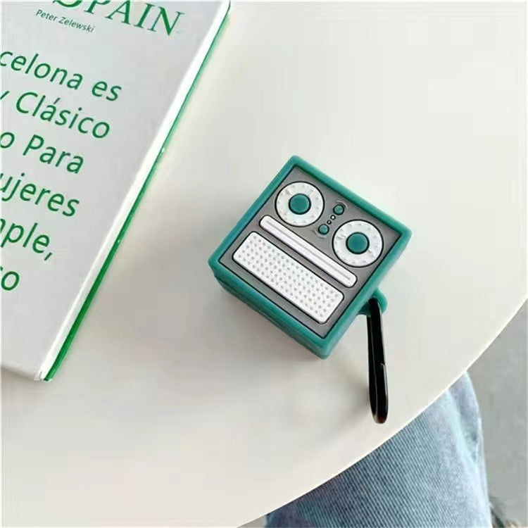 For Samsung Galaxy Buds2 Pro Bluetooth Earphone Silicone Case Cute Cartoon Anti-Drop Cover - Dual Eye Green Radio