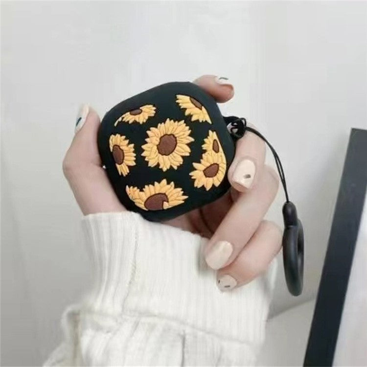 For Samsung Galaxy Buds2 Bluetooth Earphone Dust-Proof Cover Silicone Case - Sunflower