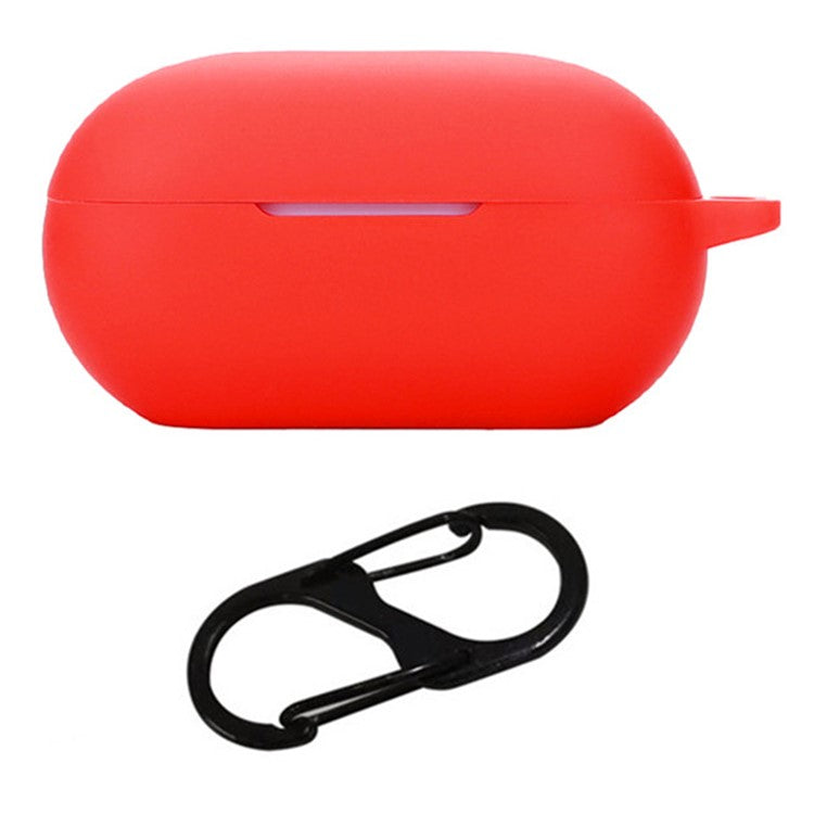 For Beats Solo Buds Earphone Case Anti Dust Silicone Sleeve Cover with Buckle - Red