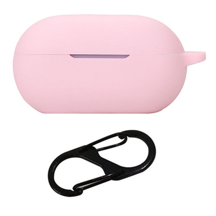 For Beats Solo Buds Earphone Case Anti Dust Silicone Sleeve Cover with Buckle - Pink