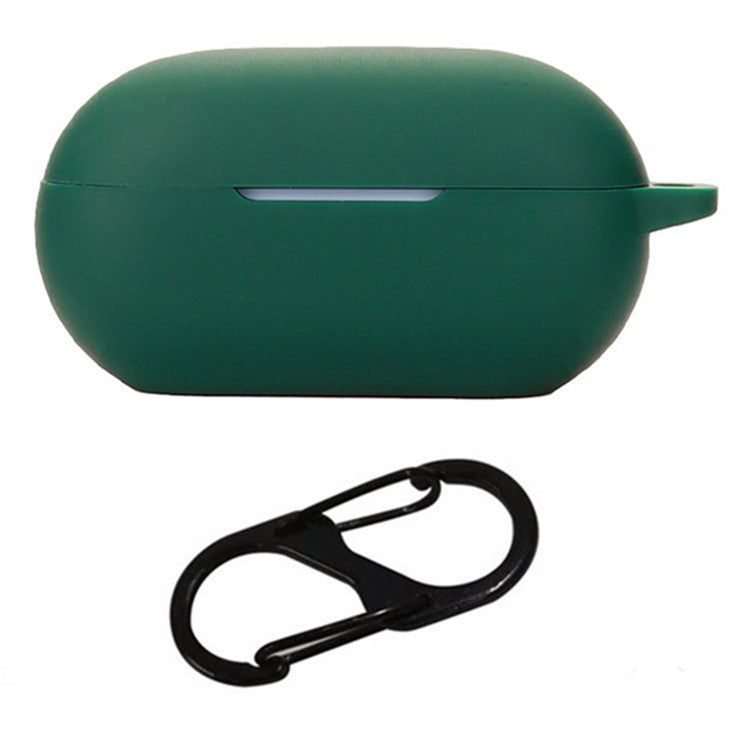 For Beats Solo Buds Earphone Case Anti Dust Silicone Sleeve Cover with Buckle - Blackish Green