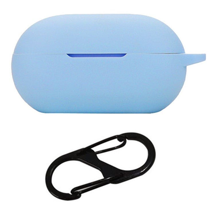 For Beats Solo Buds Earphone Case Anti Dust Silicone Sleeve Cover with Buckle - Sky Blue