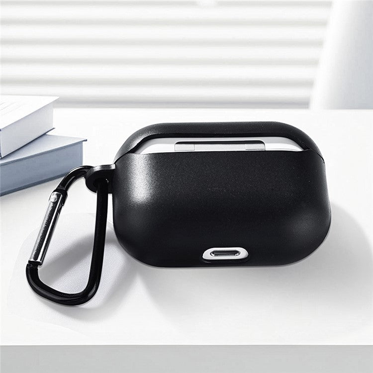 For Apple AirPods Pro Charging Case Cover Pattern Print TWS Earbuds TPU Case - Sun Angel  /  Black