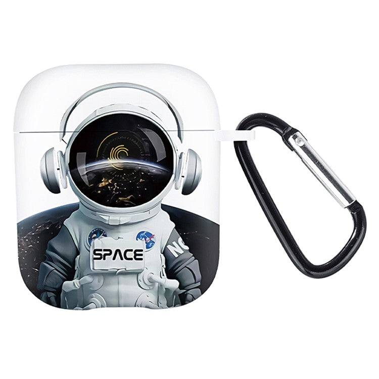 For Apple AirPods with Charging Case (2016) / (2019) / AirPods with Wireless Charging Case (2019) Headset TPU Case - Spaceman / White