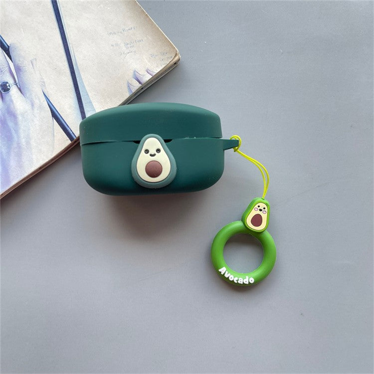 For Beats Solo Buds Wireless Bluetooth Earbuds Cartoon Fruit Silicone Case with Loop Strap - Style B