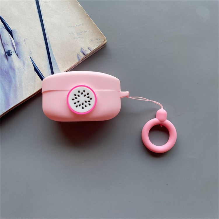 For Beats Solo Buds Wireless Bluetooth Earbuds Cartoon Fruit Silicone Case with Loop Strap - Style E