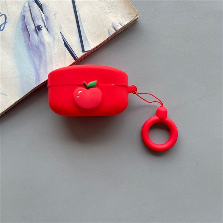 For Beats Solo Buds Wireless Bluetooth Earbuds Cartoon Fruit Silicone Case with Loop Strap - Style H