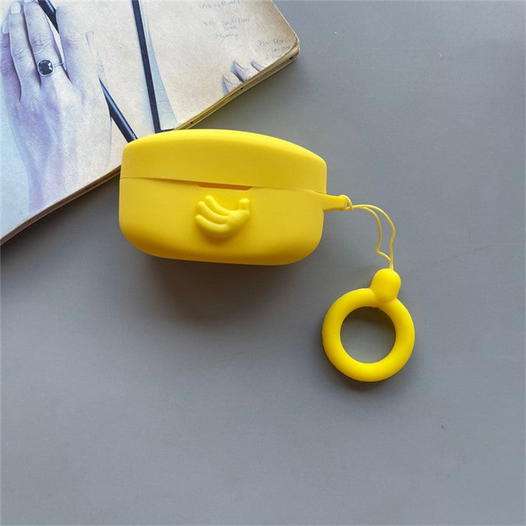 For Beats Solo Buds Wireless Bluetooth Earbuds Cartoon Fruit Silicone Case with Loop Strap - Style M