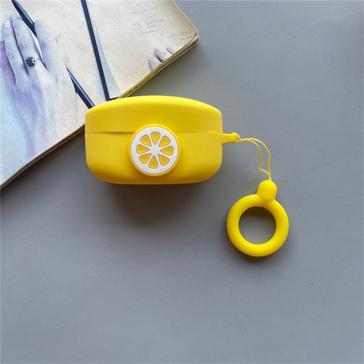 For Beats Solo Buds Wireless Bluetooth Earbuds Cartoon Fruit Silicone Case with Loop Strap - Style O