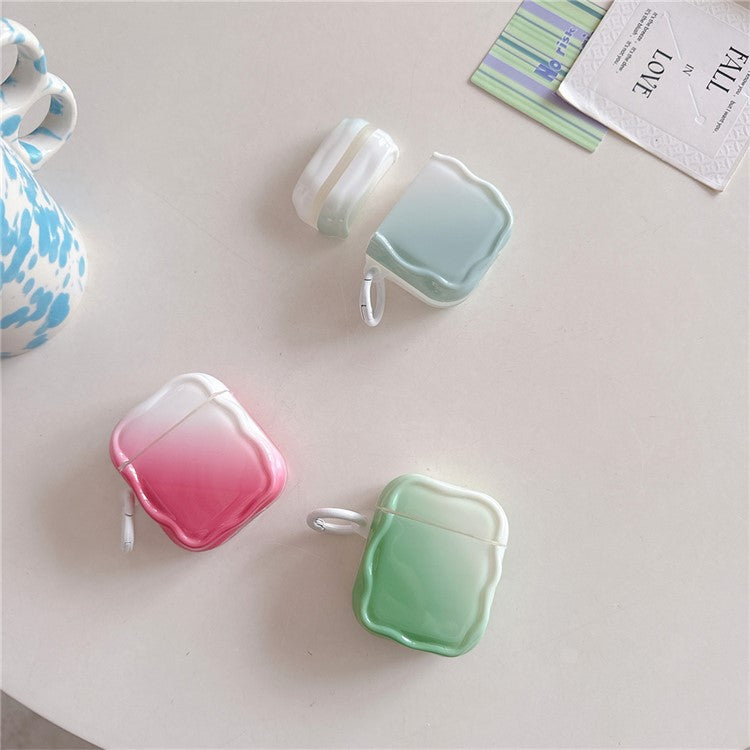 For Apple AirPods with Wireless Charging Case (2019) / AirPods with Charging Case (2019) / (2016) IMD Earphone TPU Case with Buckle - Yellow