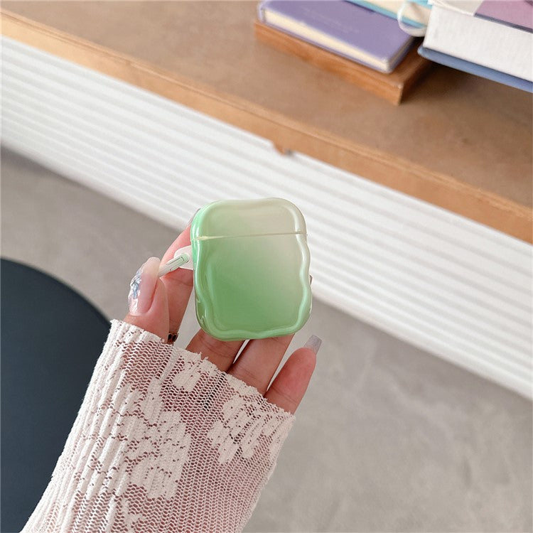 For Apple AirPods with Wireless Charging Case (2019) / AirPods with Charging Case (2019) / (2016) IMD Earphone TPU Case with Buckle - Green