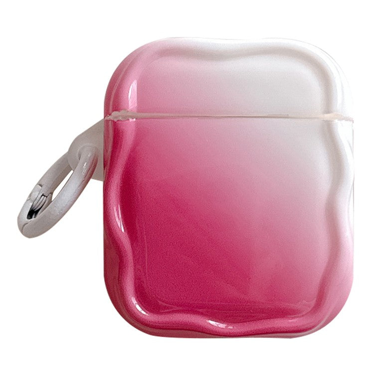 For Apple AirPods with Wireless Charging Case (2019) / AirPods with Charging Case (2019) / (2016) IMD Earphone TPU Case with Buckle - Rose