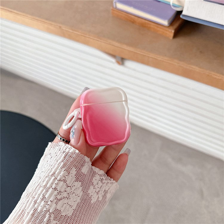 For Apple AirPods with Wireless Charging Case (2019) / AirPods with Charging Case (2019) / (2016) IMD Earphone TPU Case with Buckle - Rose