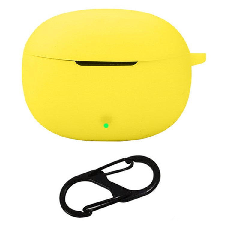 For vivo iQOO TWS 1i Case Soft Silicone Bluetooth Earphone Protective Cover with Buckle - Yellow