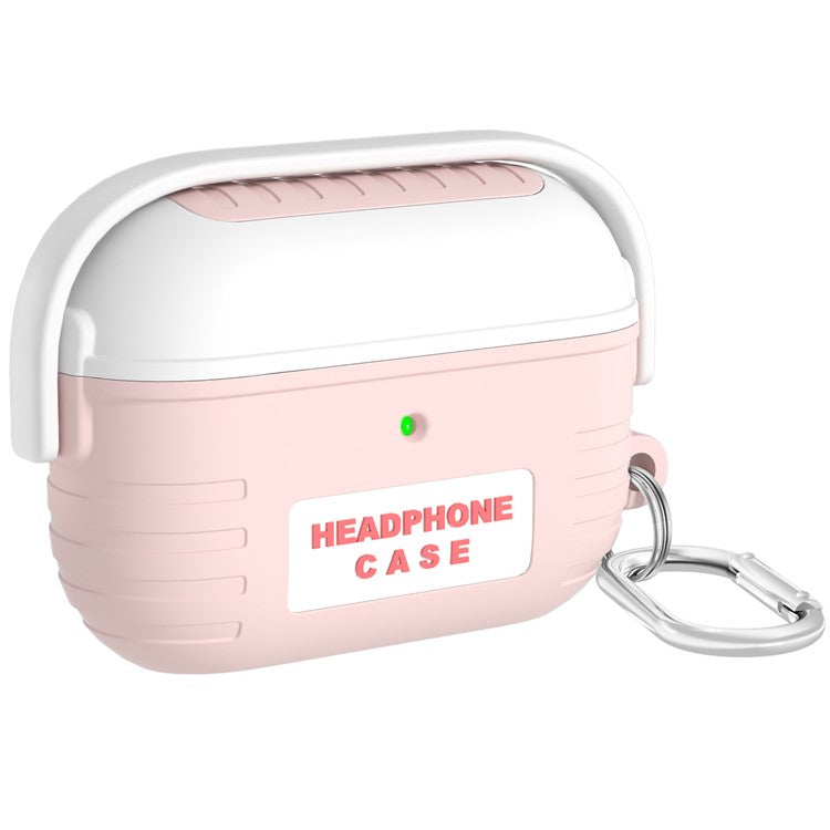 For Apple AirPods 3 Bluetooth Earphones Anti-Drop Silicone Case with Hanging Buckle - Pink