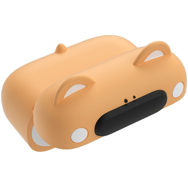 For Apple AirPods Pro 2 / AirPods Pro Bluetooth Earphones Cartoon Animal Liquid Silicone Case with Hanging Buckle - Orange