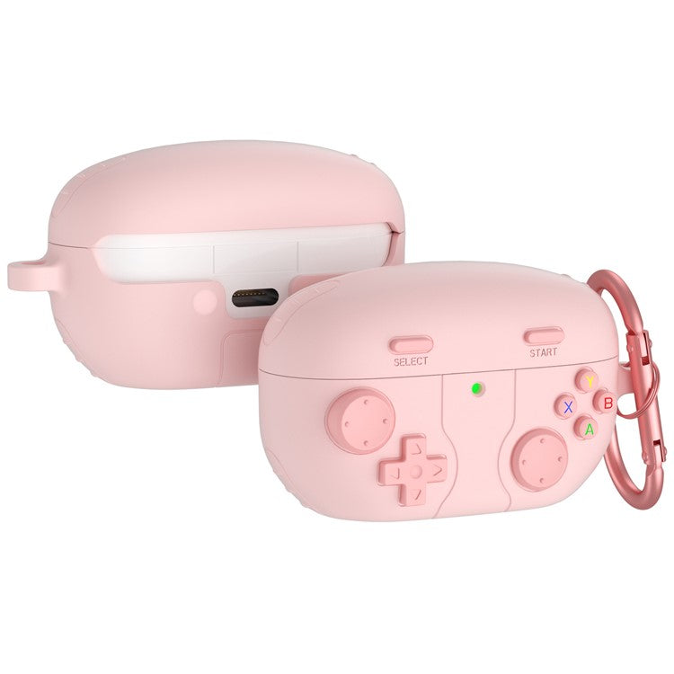 For Sony WF-1000XM5 Game Console Design Bluetooth Earphone Cover Liquid Silicone Anti-drop Case - Pink