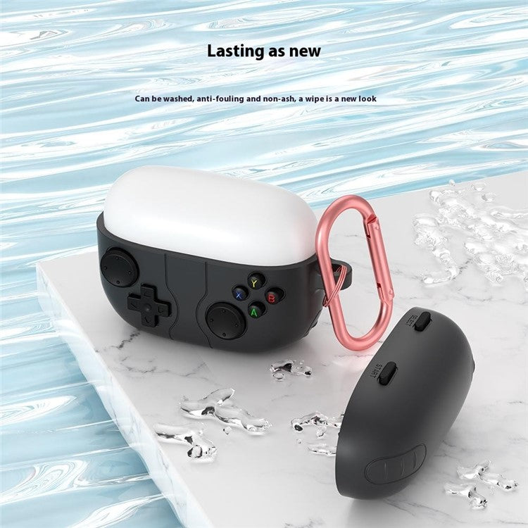 For Sony Linkbuds S Retro Game Console Design Bluetooth Earphone Liquid Silicone Cover - Dark Grey