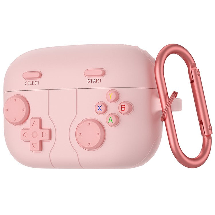 For Sony LinkBuds S Retro Game Console Design Bluetooth Earphone Liquid Silicone Cover - Pink