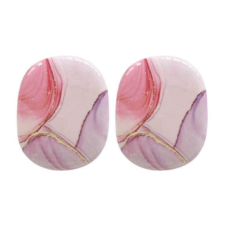 Pattern Printing Soft Silicone Headphone Protective Case Shell for Airpods Max - Pink Marble