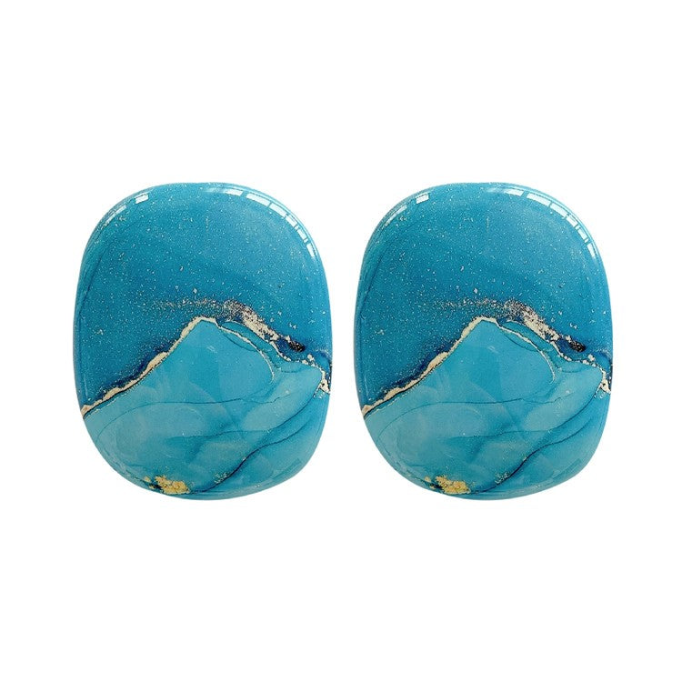 Pattern Printing Soft Silicone Headphone Protective Case Shell for Airpods Max - Blue Marble