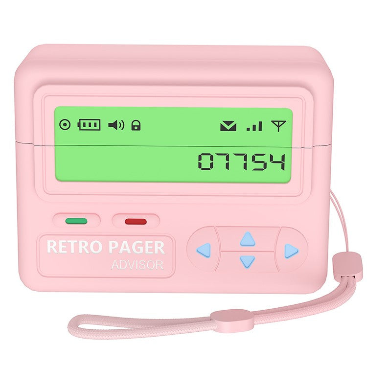 For Apple AirPods Pro 2 / AirPods Pro Case Retro Pager Design Silicone Earbuds Protective Cover - Light Pink