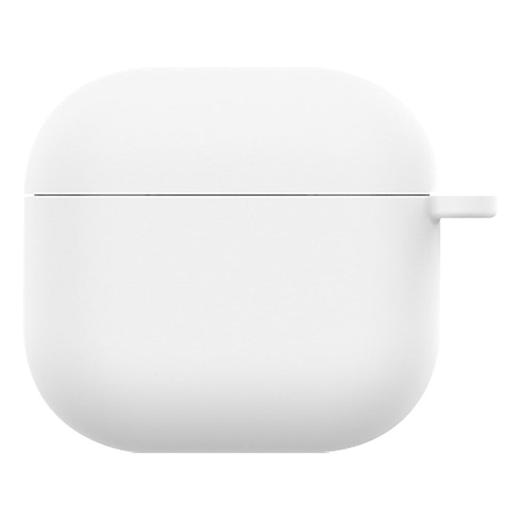 For AirPods 4 Silicone Case Soft Wireless Earbud Organizer Cover - White