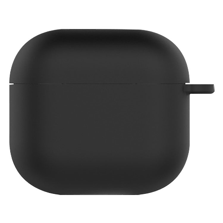 For AirPods 4 Silicone Case Soft Wireless Earbud Organizer Cover - Black