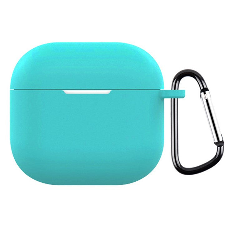 For AirPods 4 Silicone Case Integrated Bluetooth Earbuds Protective Cover with Hook - Mint Green