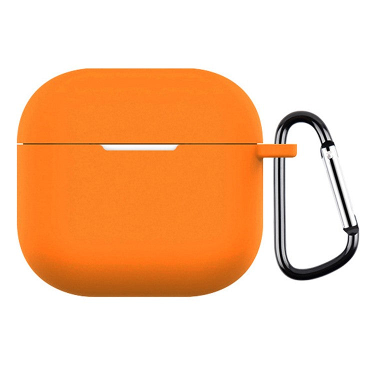 For AirPods 4 Silicone Case Integrated Bluetooth Earbuds Protective Cover with Hook - Orange