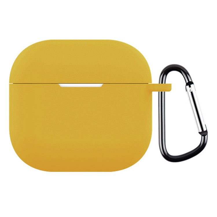 For AirPods 4 Silicone Case Integrated Bluetooth Earbuds Protective Cover with Hook - Brilliant Yellow