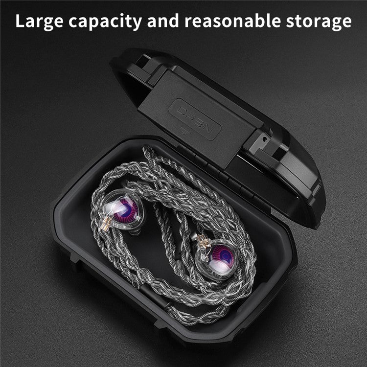 TRN MAG+ Earphone Storage Box Anti-fall Headset Accessories Sealed Waterproof Storage Case - Matte Black