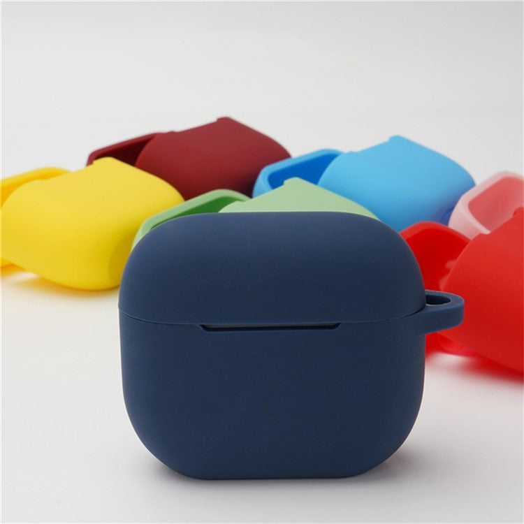 For Apple AirPods 4 Silicone Case Luminous Bluetooth Earphone Protective Cover with Lanyard - Luminous Blue