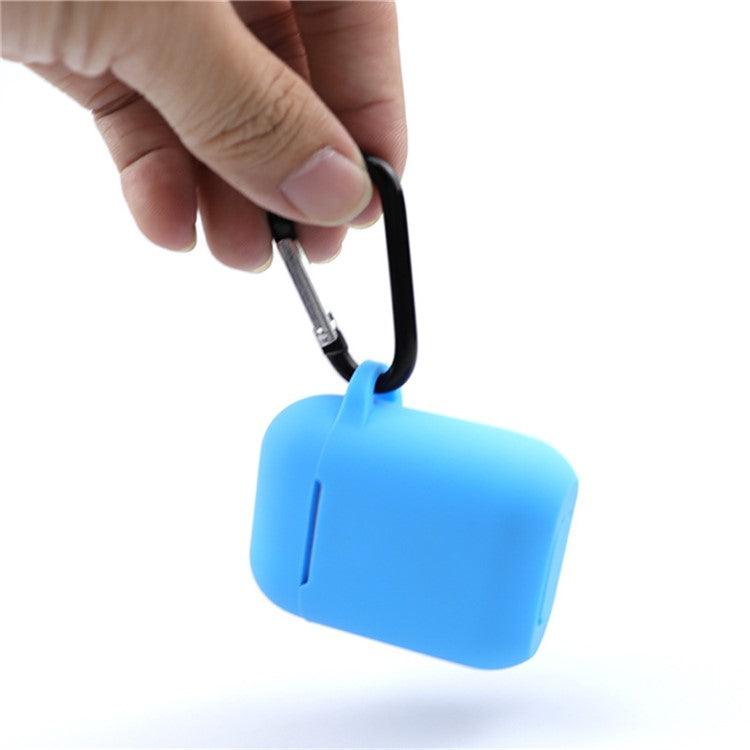 For Apple AirPods 4 Silicone Case Bluetooth Earphones Protective Sleeve with Hook - Yellow