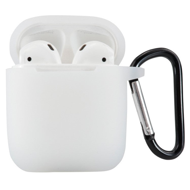 For Apple AirPods 4 Silicone Case Bluetooth Earphones Protective Sleeve with Hook - Transparent