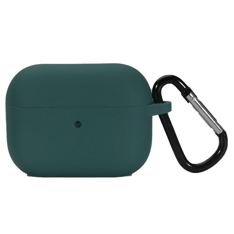 Bulk Purchasing For AirPods Pro 2 Silicone Case with Carabiner Bluetooth Earphone Protective Cover - Blackish Green