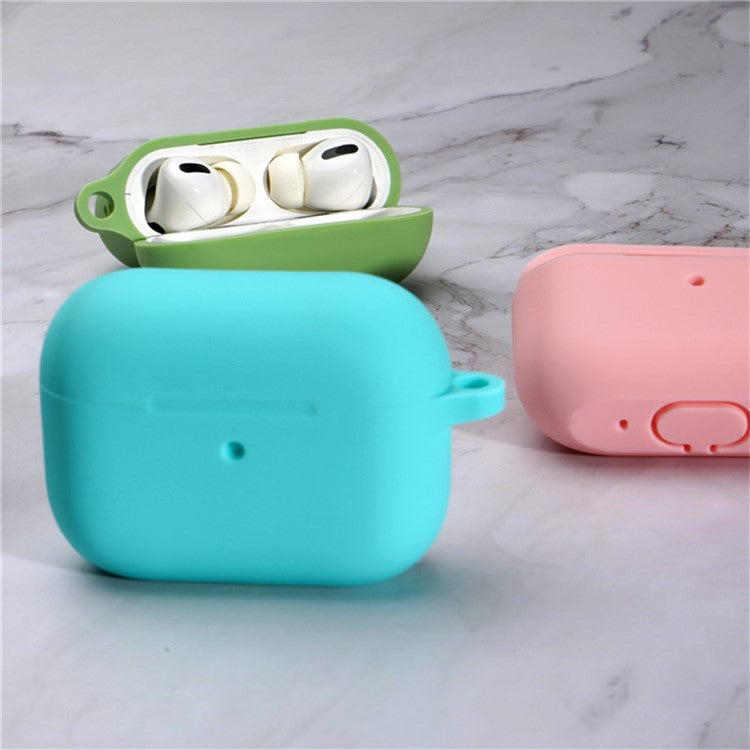 Bulk Purchasing For AirPods Pro 2 Silicone Case with Carabiner Bluetooth Earphone Protective Cover - Blackish Green