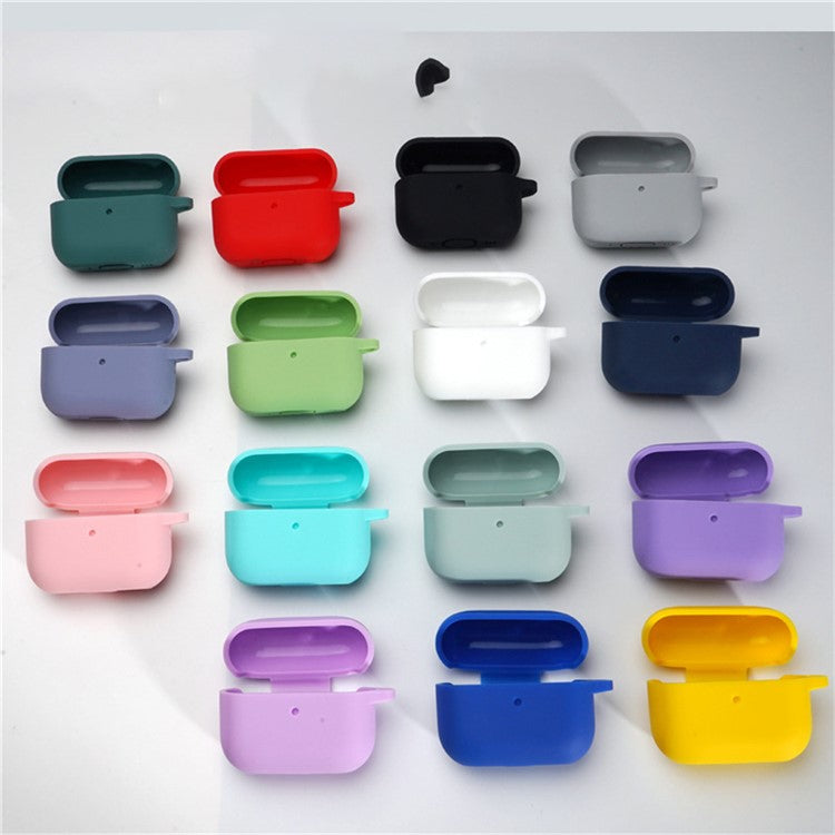 Bulk Purchasing For AirPods Pro 2 Silicone Case with Carabiner Bluetooth Earphone Protective Cover - Blackish Green