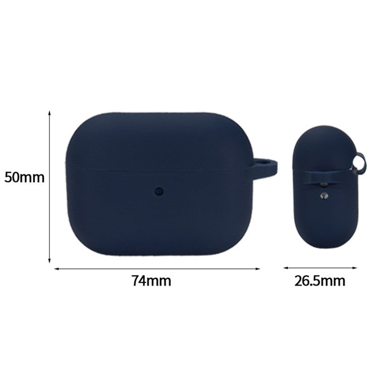 Bulk Purchasing For AirPods Pro 2 Silicone Case with Carabiner Bluetooth Earphone Protective Cover - Grey Blue