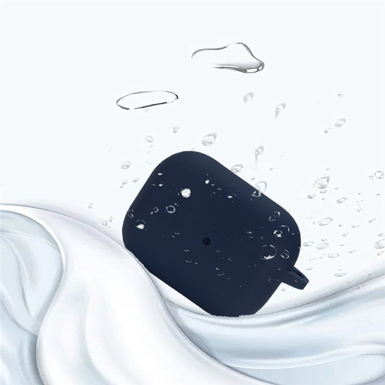 Bulk Purchasing For AirPods Pro 2 Silicone Case with Carabiner Bluetooth Earphone Protective Cover - Midnight Blue